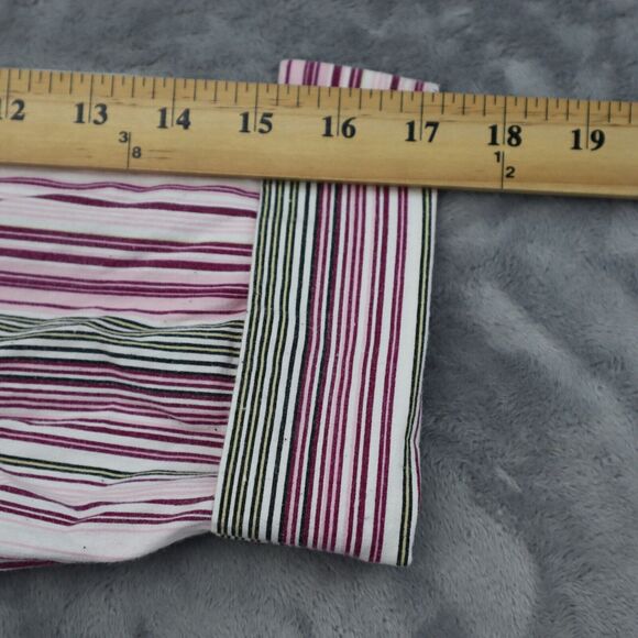 Jazzie Shirt Women 2X Pink Long Sleeve Button Up Casual Striped Plus Size - Picture 6 of 16